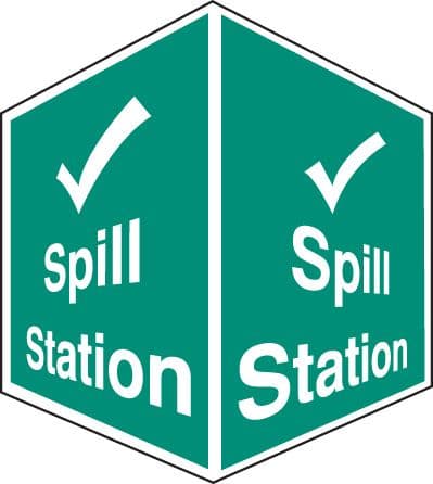 56092 Spill station - projecting sign  (150x200mm) Safety Sign