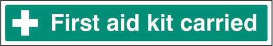 56096 First aid kit carried (face adhesive)  (300x50mm) Safety Sign