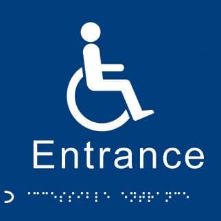 56106 Braille - Disabled entrance  (150x150mm) Safety Sign