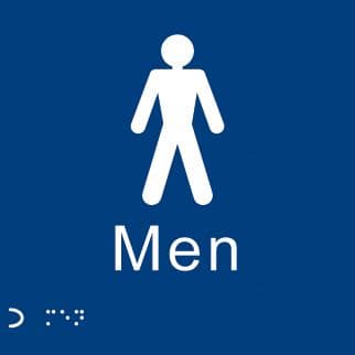 56109 Braille - Men  (150x150mm) Safety Sign