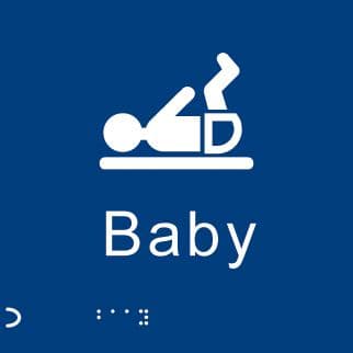 56114 Braille - Baby changing  (150x150mm) Safety Sign