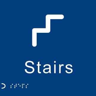56118 Braille - Steps  (150x150mm) Safety Sign