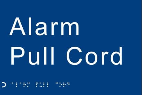 56127 Braille - Alarm pull cord  (225x150mm) Safety Sign