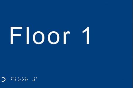 56130 Braille - Floor 1  (225x150mm) Safety Sign