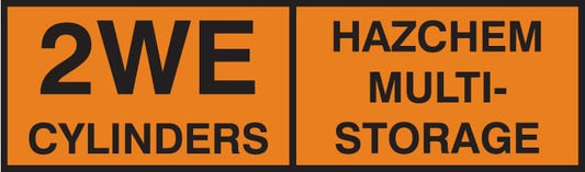 56267 2WE multi cylinder storage placard alu  (850x250mm) Safety Sign