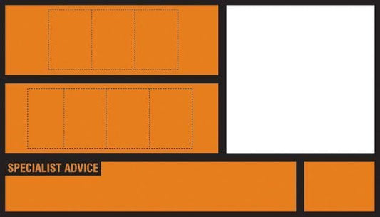 56328 Black cover for ADR plates 400x300mm Safety Sign