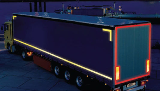 56334 Red lorry marking contour tape 55mmx12.5m (rigid vehicle)  (55mm x 12.5M) Safety Sign