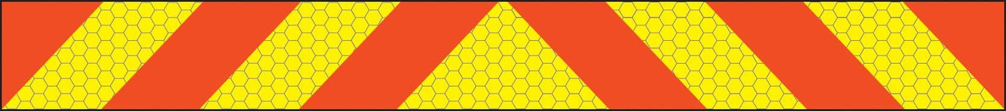 56340 ECE70 Vehicle marking plate 1200x140mm chevron  (1200x140mm) Safety Sign