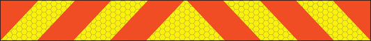 56340 ECE70 Vehicle marking plate 1200x140mm chevron  (1200x140mm) Safety Sign