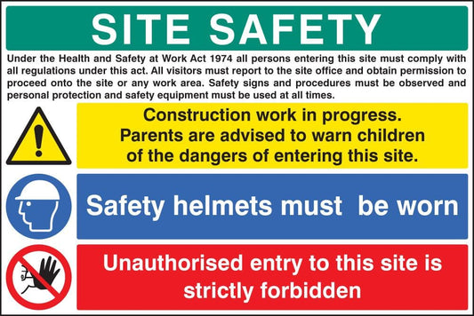 56388 Site safety board  (900x600mm) Safety Sign