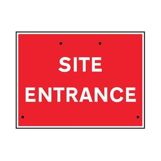 56452 Site entrance, 600x450mm Re-Flex Sign (3mm reflective polypropylene)