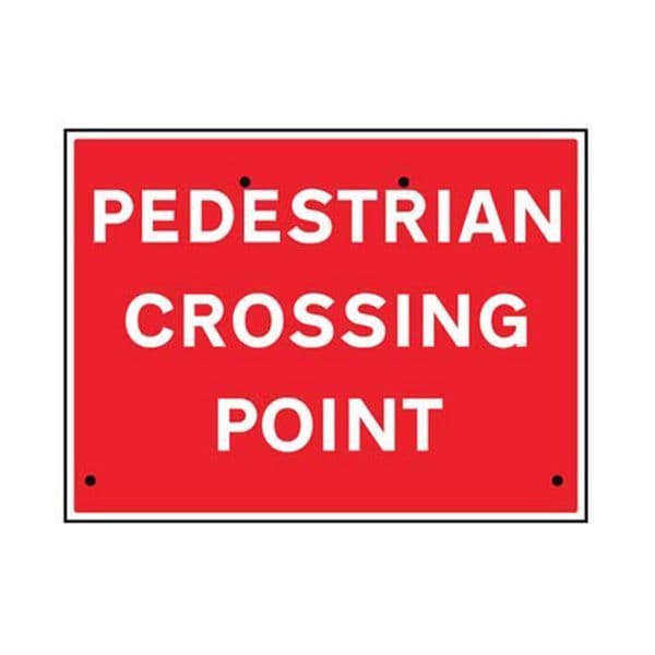 56471 Pedestrian crossing point, 600x450mm Re-Flex Sign (3mm reflective polypropylene)