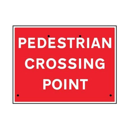 56471 Pedestrian crossing point, 600x450mm Re-Flex Sign (3mm reflective polypropylene)