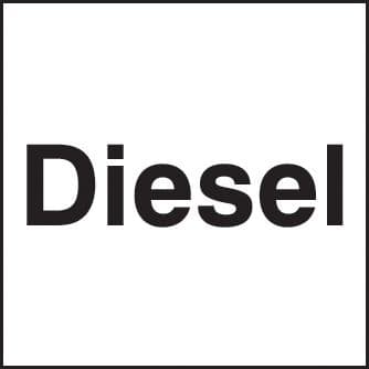 56488 Diesel 25x25mm self adhesive  (25x25mm) Safety Sign