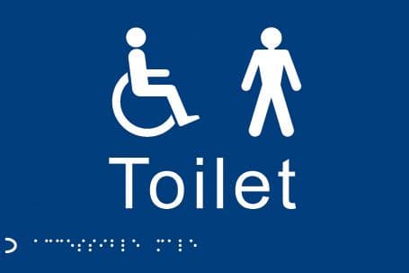 56492 Braille - Toilet gents/disabled  (225x150mm) Safety Sign