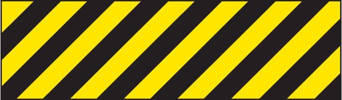 56498 Hazard marker 600x150mm reflective aluminium left hand  (600x150mm) Safety Sign