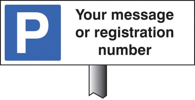 56536 Verge sign - Parking your message here  (450x150mm) Safety Sign