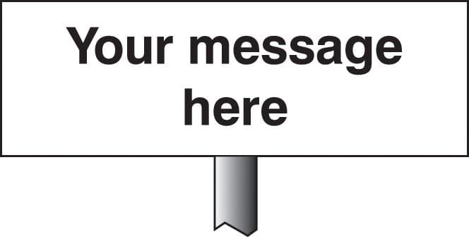 56543 Verge sign - Your message here  (450x150mm) Safety Sign
