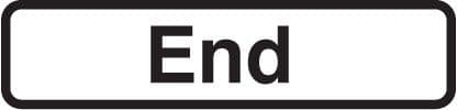 56546 End fold up supplementary text Safety Sign