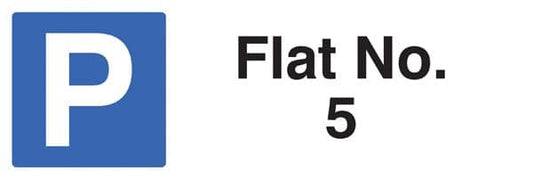 56577 Verge sign - Flat No. (Please specify required no) 450x150mm (post 800mm)  (450x150mm)