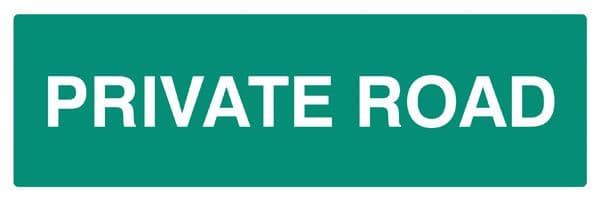 56579 Verge sign - Private Road 450x150mm (post 800mm)  (450x150mm) Safety Sign