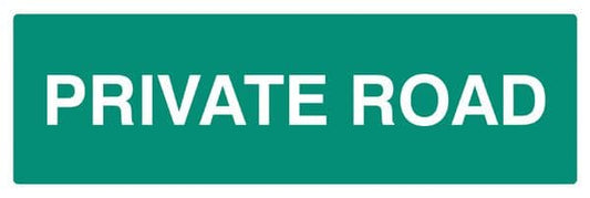 56579 Verge sign - Private Road 450x150mm (post 800mm)  (450x150mm) Safety Sign