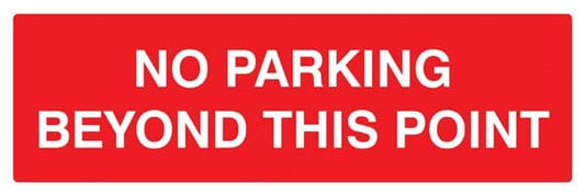56581 Verge sign - No parking beyond this point 450x150mm (post 800mm)  (450x150mm) Safety Sign