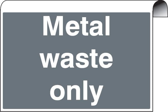 56601 Roll Top - Metal waste only  (600x400mm) Safety Sign