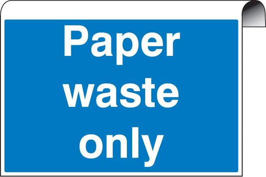 56602 Roll Top - Paper waste only  (600x400mm) Safety Sign