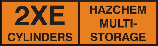 56672 2XE multi cylinder storage placard sav  (850x250mm) Safety Sign
