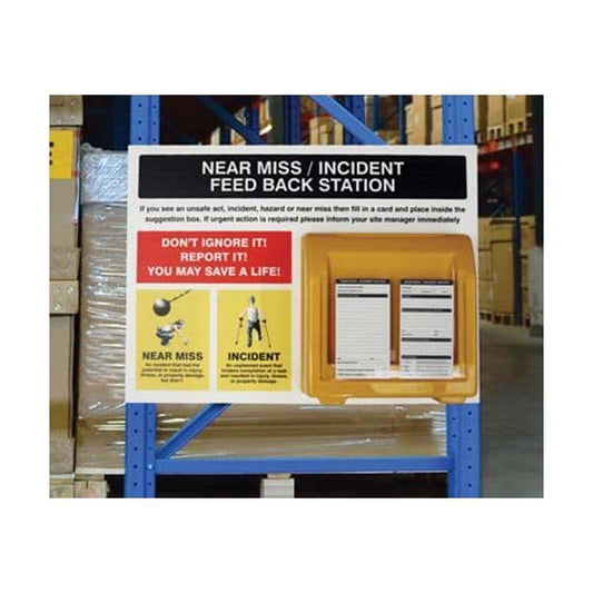 56687 Near Miss Station with Suggestion Box - 600x450mm 10mm foam pvc