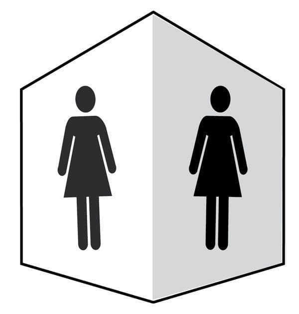 57024 Ladies symbol - Easyfix Projecting Signs Safety Sign