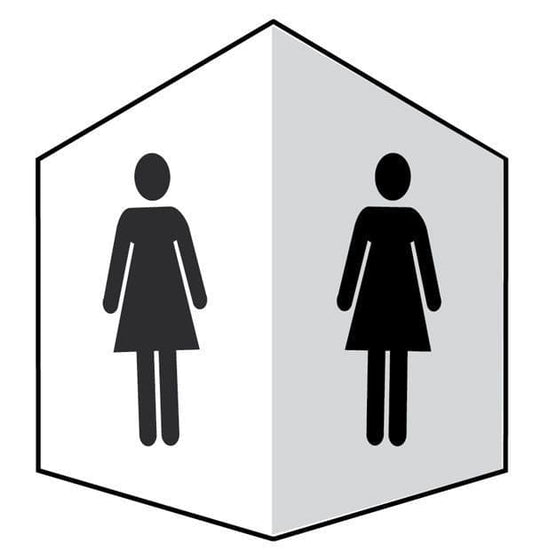 57024 Ladies symbol - Easyfix Projecting Signs Safety Sign