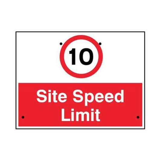 57481 10mph Site speed limit, 600x450mm Re-Flex Sign (3mm reflective polypropylene)