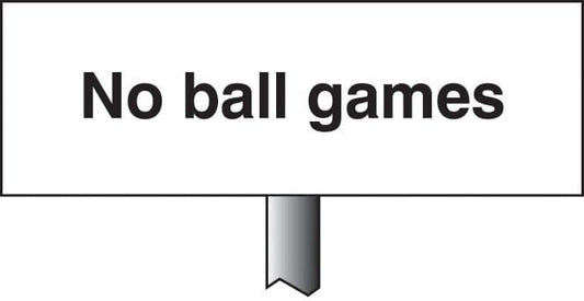 57586 No ball games verge sign 450x150mm (post 800mm)  (450x150mm) Safety Sign