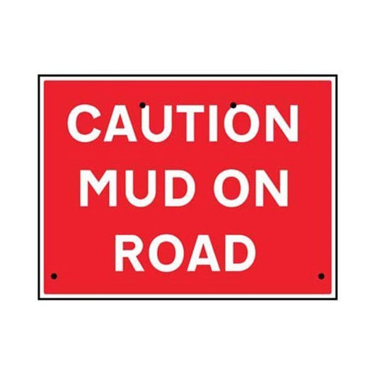 57590 Caution mud on road, 600x450mm Re-Flex Sign (3mm reflective polypropylene)