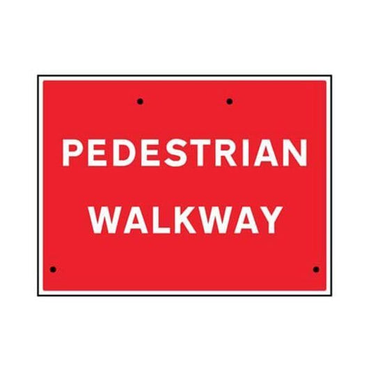 57607 Pedestrian walkway, 600x450mm Re-Flex Sign (3mm reflective polypropylene)