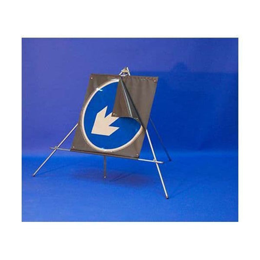 57681 Keep left/right reversible arrow reflective fold up sign 750mm dia circle