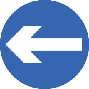 57703 Direction arrow left/right Class R2 Permanent 600mm (3mm aluminium composite) Safety Sign