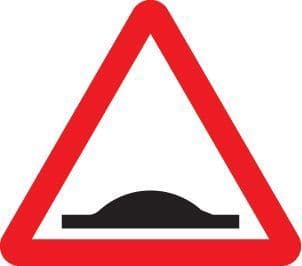 57752 Road hump ahead class R2 Permanent 600mm triangle (3mm aluminium composite) Safety Sign