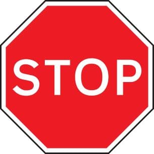 57824 Stop class RA1 750mm octagon  (750mm) Safety Sign