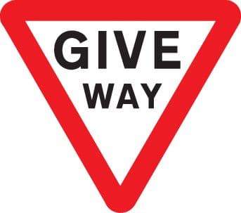57829 Give way class RA1 600mm triangle  (600mm) Safety Sign