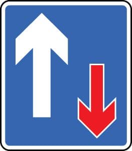 57838 Vehicle priority class RA1 700x800mm  (700x800mm) Safety Sign
