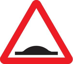 57852 Road hump ahead class RA1 600mm triangle  (600mm) Safety Sign