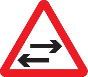 57859 Two way traffic crossing ahead class RA1  (600mm) Safety Sign