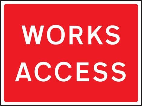 57914 Works access 1050x750mm Class RA1 zintec  (1050x750mm) Safety Sign
