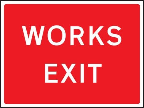 57916 Works exit 1050x750mm Class RA1 zintec  (1050x750mm) Safety Sign