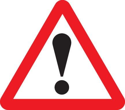 57920 ! 750mm triangle Class RA1 zintec  (750mm) Safety Sign