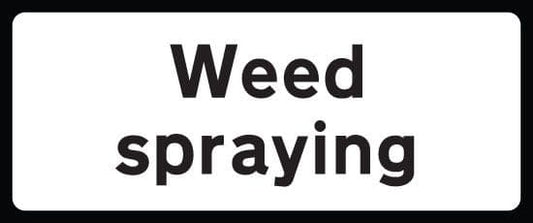 57929 Weed spraying supp plate 850x355 Class RA1 zintec  (850x355mm) Safety Sign