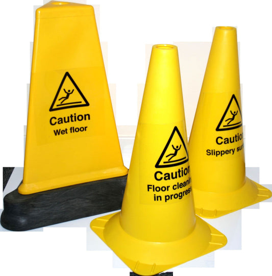 57980 Slippery surface hazard cone round 500mm  (500mm) Safety Sign